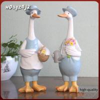 ภาพวาดของแต่งบ้านเรซิ่นสี W0AGZ4J2ตกแต่งสวนลานรูปปั้นเป็ดฟ้า Mr Duck Mr