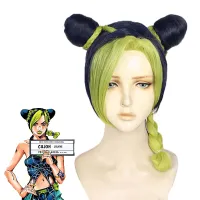 อะนิเมะ JOJO ผจญภัยที่แปลกประหลาด Jolyne Kujo Jolyne Cujoh วิกผมเครื่องแต่งกายคอสเพลย์ทนความร้อนสังเคราะห์วิกผมวิกผมหมวก