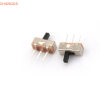 ?【Lowest price】CHANGDA 10pcs 2position 4mm SPDT 1P2T 3 PIN PCB PANEL สวิทช์สไลด์แนวตั้งใหม่