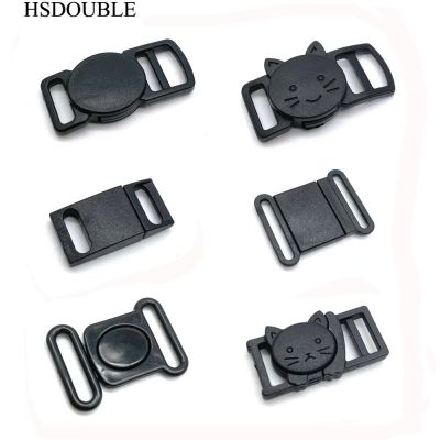 Black Release Bra Buckles Round Plastic Safety Breakaway for Pets Collar Paracord Bracelet Cable Management