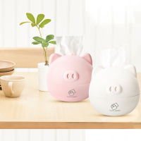 Cute Pig Tissue Box Nordic Roll Paper Storage Box Round Shaped Tissue Box Container Towel Napkin Tissue Holder Storage Boxes