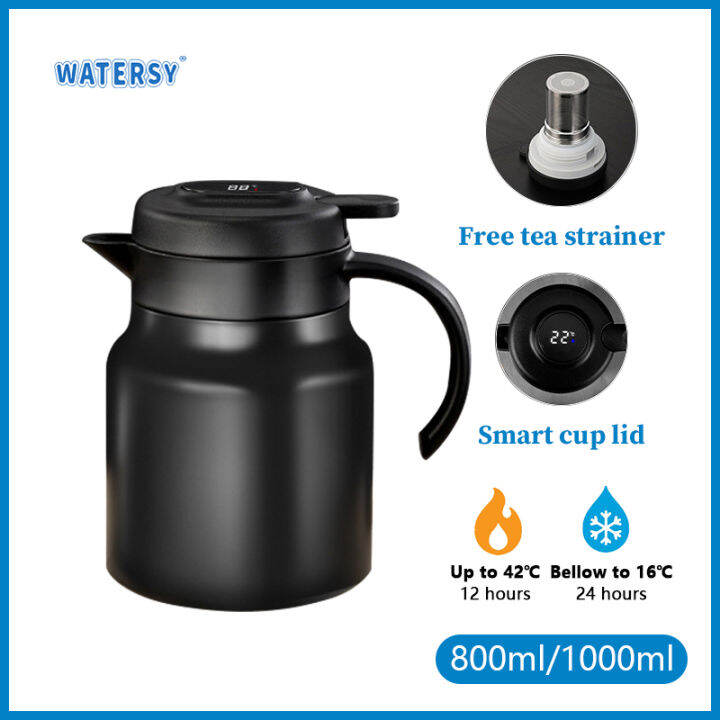 Watersy Stainless Steel Thermos Flasks Stewed Tea Kettle Large Capacity
