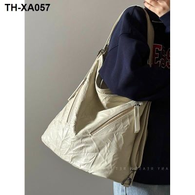 Female Chen Mujia bag 2023 new tide of large capacity fold commuter backpack female senior feeling single shoulder