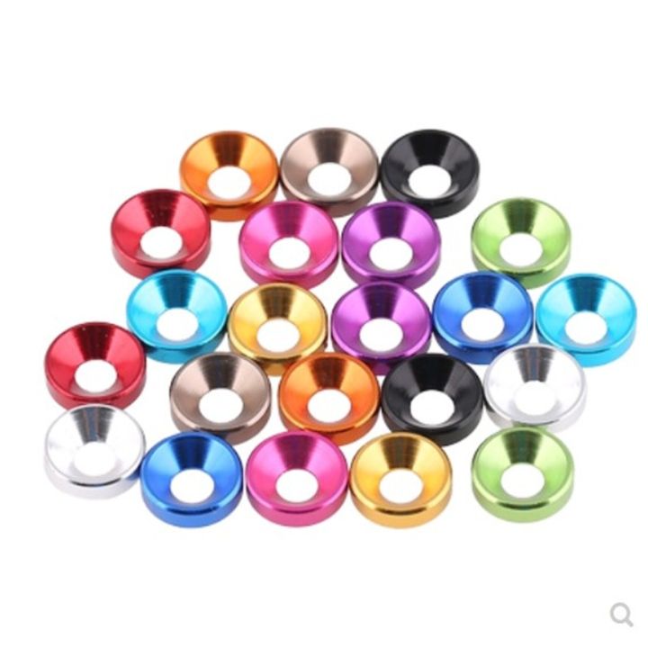5-10pcs-m2-m2-5-m3-m4-m5-m6-m8-aluminum-colourful-anodized-countersunk-washers-gasket-with-screw