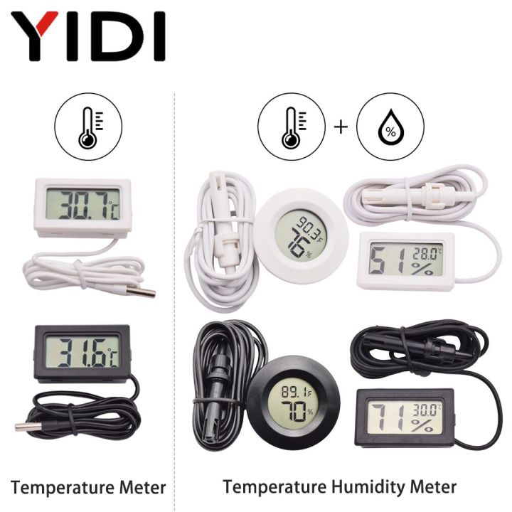 Mini LCD Digital Thermometer Hygrometer Gauge Tester Probe Incubator  Aquarium Temperature Humidity Meter Sensor Detector