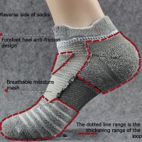 Fashion Running Socks Mens Short Socks Anti Slip Breathable Sports Basketball Causal Socks soft Athletic socks Wicking Thick Black Seamless Athletic