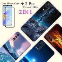 แบบ2 IN 1สำหรับ Y20i VIVO Y20 Y20S เคส Y20SG เคสซิลิโคนเนื้อนิ่ม TPU ด้วยปกป้องหน้าจอเซรามิกโค้ง