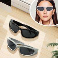 Sports Punk Sunglasses Y2K Wrap Around Cool Cyber Glasses Men Goggle Square P4H8