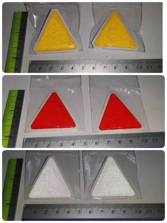 สติ๊กเกอร์-สะท้อนแสง-3m-งานตัดคอม-เทเรซิ่นนูนอย่างดี-ติดท้ายรถ-วงกลม-สามเหลี่ยม-sticker-ติดรถ-แต่งรถ-กลม-3-เหลี่ยม-3เหลี่ยม