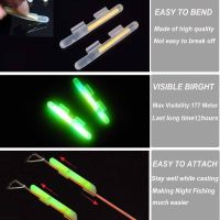 PEWANY 10pcs Glow Stick Green Lightstick Light Sticks 5Packs Night Fishing Dark Lighting Luminous Clip On Fishing Rod Fishing Float