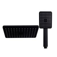 Dokour Black Overhead Shower Head Bathroom Accessories Sets Turbo Rain Bathing High Pressure Water Saving Complete System Items Showerheads Showerhead