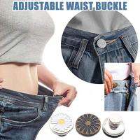 Detachable Jeans Pins Nail-Free Change Small Waist Trouser Adjust No-Sew Waist The Metal Artifact Buttons V6I8