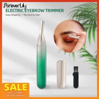 ZZOOI Electric Eyebrow Trimmer Razor Brow Shaping Epilator Mini Lipstick Shaver with Duals Cutter Head Facial Body Hair Trimming Knife