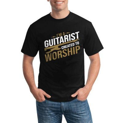 Cotton Popular Top Tee Shirt IM A Guitarist Created To Worship Various Colors Available