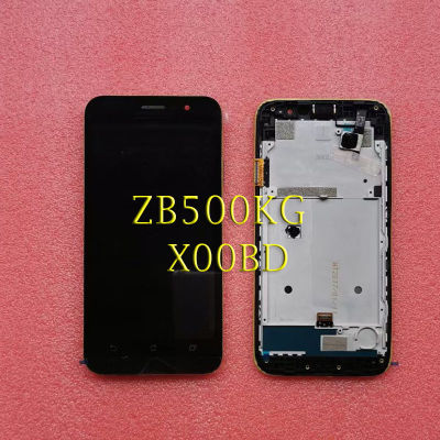 5.0นิ้วที่ดีที่สุด OEM LCD สำหรับ Zenfone Go ZB500KG X00BD จอแสดงผล LCD Touch Screen Digitizer Assembly พร้อมกรอบเปลี่ยน