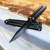 มีดควง มีดผีเสื้อไม่ลับคม ปลายเเหลม แบบ7  Ballisong  Butterfly Knife สินค้าส่งจากในไทย