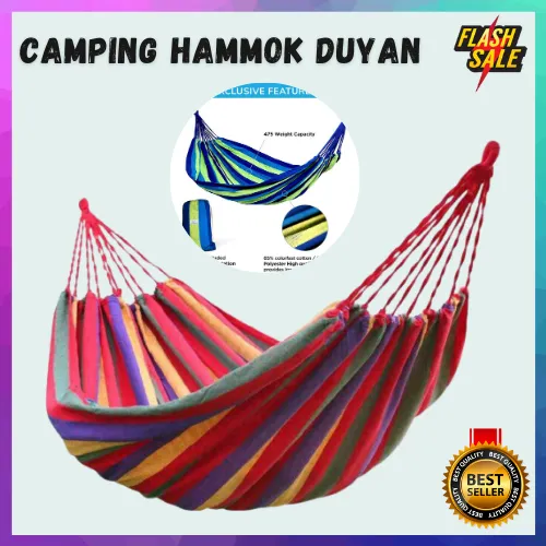 Summer Portable Cotton Rope Outdoor camping Stripe String Folding Bed ...