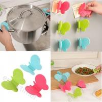 Butterfly Heat Insulation Tray Clip Silicone Anti-scald Tray Remover Oven Thickened Hand Protector Bowl Clip Kitchen Gadget