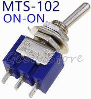 Free Shipping 5pcs/lot Mini MTS-102 3-Pin G107 SPDT ON-ON 6A 125V 3A250VAC Toggle Switches Good Quality SL Electrical Circuitry  Parts