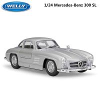 WELLY Diecast 1:24 Car Simulator Model Car Alloy Classic Car Mercedes-Benz 300 SL Metal Toy Car For Children Gift Collection