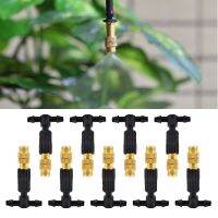 1/10pcs 4/7mm PVC Brass Sprinkler Head Garden Tool Adjustable Copper Misting Plastic Tee Connector Watering Irrigation Nozzle