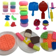 Bộ đồ chơi đất nặn TAKACOL có nhiều khuôn và dụng cụ chơi kèm, làm kem mút