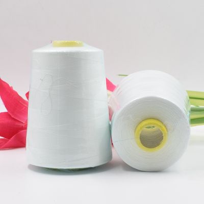 Durable 8000 Yard Overlocking Sewing Machine Line Industrial Polyester Thread Metre Cones White Sew Thread Sewing Accessories