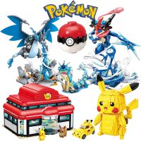 Anime Cartoon Pokemon Pikachu Bulbasaur Building Blocks Bricks Sets Dolls Model Kids Toys For Children Gift