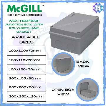 IP65 Waterproof Black Surface Junction Box (100x100x70mm)