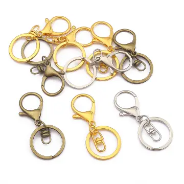 25 Keychains, Quality Checked, read Description, Lobster Claw Clasp,  Swivel, Split Ring Gold, Silver, Black, Rainbow, Rose, Bronze 