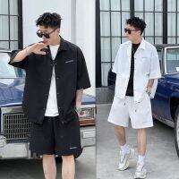 【hot seller】 couples with the same all-match casual loose short-sleeved jacket five-point mens sports suit