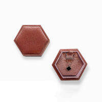 Xiu1Heaven และโลกปกหกเหลี่ยมกำมะหยี่สร้อยคอกล่องที่ถอดออกได้ฝาต่างหู Heirloom ผู้ถือข้อเสนอหมั้น W Rapper ของขวัญ c12-58