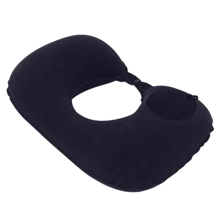 Travel Neck Pillow Cervical Protection Ergonomic U Shaped Pillow Comfortable For Train Navy 