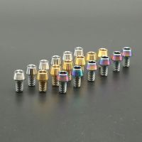 [HOT JIAZZAQQMGW 555] 6ชิ้น/ล็อตไทเทเนียมน็อต Ti สกรูเรียวหัวกรวยหัว M6x10mm จักรยานน็อตขี่จักรยานน็อต