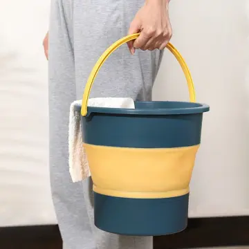 1pc Collapsible Bucket With Handle, Household Cleaning Bucket, Mop Bucket  Folding, Foldable Portable Small Plastic Water Bucket, For Outdoor Garden Ca