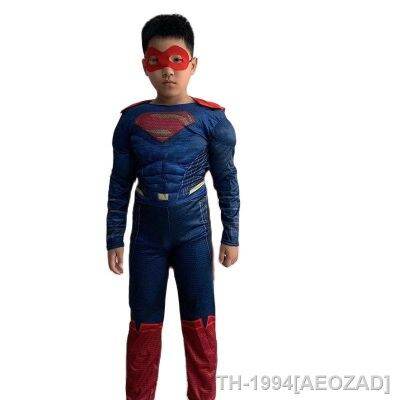 AEOZAD Superman Halloween Cosplay เครื่องแต่งกายสำหรับ Crianças Anime Superhero Party Role Play Vestir Muscle Suit Macacão de heroi infantil Roupa