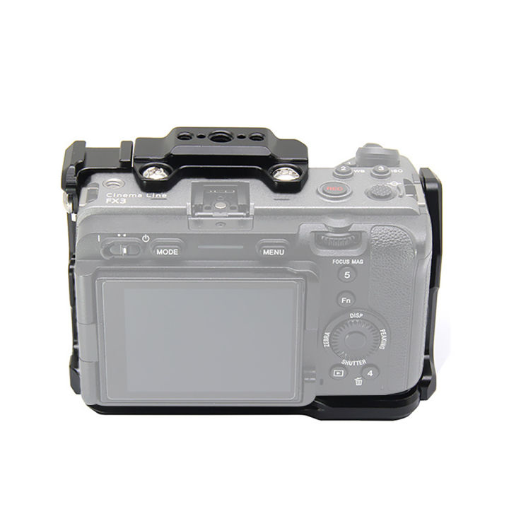กรงโลหะกล้อง-fx3สำหรับ-fx3-fx30-dslr-kamera-video-perlindungan-kes-dengan-14-38-lubang-kasut-sejuk-รางนาโต-mount-qr-plate
