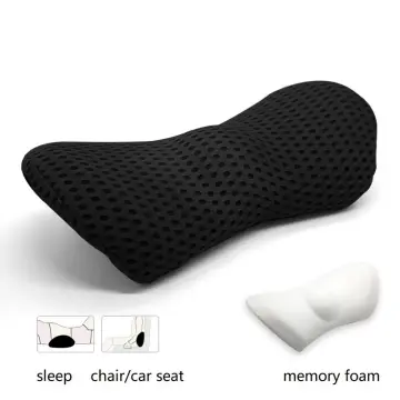 Mesh Car Pillow Lumbar Support Pillow Car Seat Waist Cushion Protect Spine  Vertebral Low Back Cushion