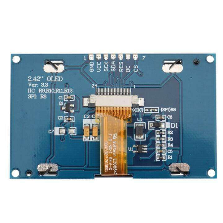 2-42-inch-12864-128x64-oled-display-module-iic-i2c-spi-serial-lcd-screen-for-c51-stm32-ssd1309