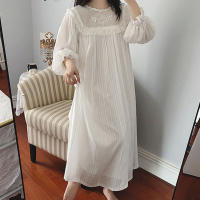 ชุดโลลิต้าสตรีปริ๊นเซ Sleepshirts วินเทจสไตล์พระราชวังลูกไม้ปัก Nightgowns วิคตอเรีย Nightdress Lounge Sleepwear