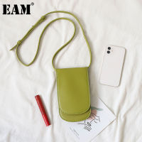 [EAM] Women New Vertical Section Tide Phone Handbag PU Leather Flap Personality All-match Crossbody Bag Fashion Trendy 18A3559