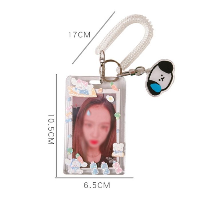 acrylic-3-inch-small-cute-animal-pendant-dog-cat-idol-photo-sleeves-stationery-photocard-photo-frame-photo-protector-card-holder