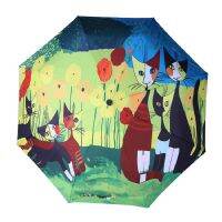 TIANQI Famous Oil Painting Umbrella Women Anti-uv Parosal Waterproof Umbrellas Cat paraguas