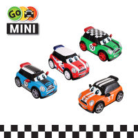 รถมินิ คูเปอร์ MINI Cooper ดึงถอยหลังแล้วปล่อยวิ่ง 2 โหมด (วิ่งตรง หรือ ซิกแซ็ก) (สีส้ม )