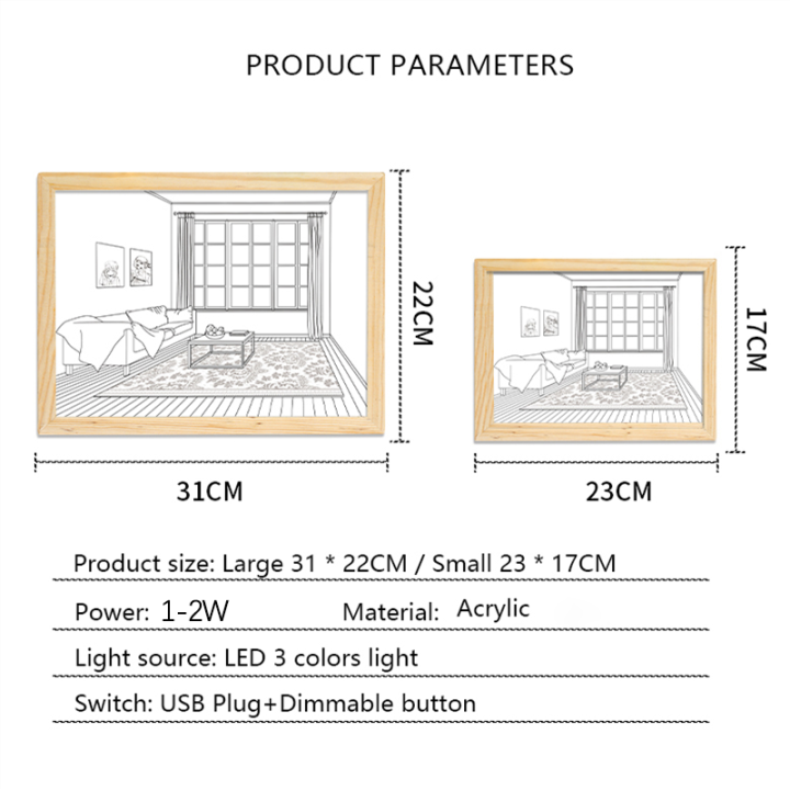 ming-amp-ben-โคมไฟภาพวาด-led-ig-ขายดี-usb-เสียบไฟสร้างสรรค์วาดภาพด้วยผนังโต๊ะไฟกลางคืนของขวัญสำหรับของตกแต่งห้องนอนบ้านงานแต่งงาน