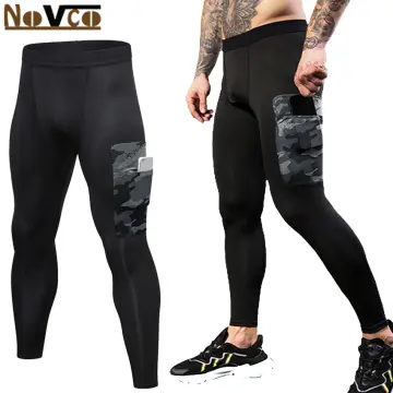 Quick Dry Compression Running Tights Men with Pocket Gym Fitness