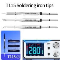 MasterXu JC AIXUN T3b C115 I010 K030 S020 Tips Kit Lead Free Sharp Bent Soldering Iron Tip for JBC Nano T115 Handle Statio