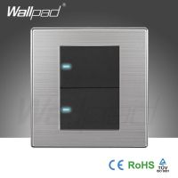 【Big-promotion】 HI UTILITY PRODUCTS 2019ขายดี2 Gang 2 Way Wallpad ไฟ LED สวิทช์สวิทช์ปุ่มกดสวิทช์10A AC