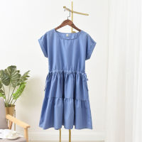 Cherrys Korean ashion Large Size New Thin Belly Dress Slightly Fat Sister Slim Waist Skirt. Midi Dress