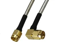 1pcs RG402 0.141 SMA Male Plug to SMA Male Plug Right Angle RF Coaxial Connector Flexible Pigtail Jumper Cable New 4inch 5M